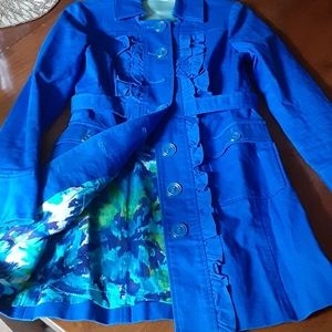 NWOT Beth Bowley periwinkle spring jacket
